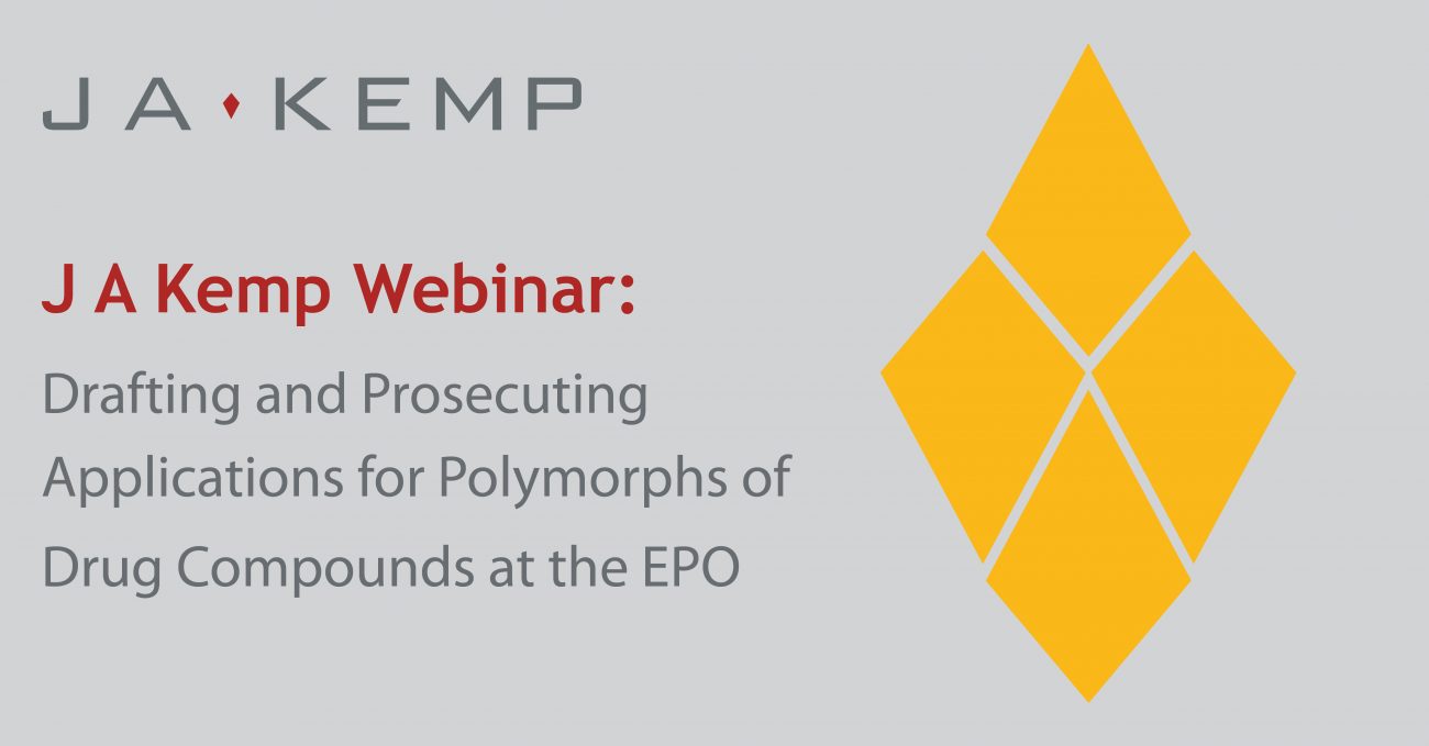 Drafting and Prosecuting Applications for Polymorphs of Drug Compounds at the EPO